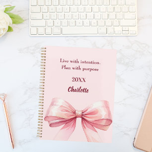 Agenda Citação com laço rosa 2026