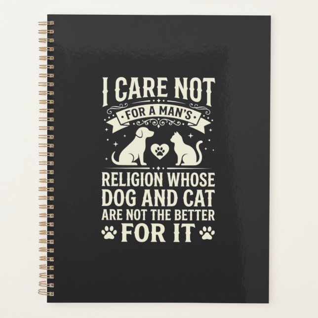 Agenda Citação da Religião de Cachorro e Gato (Frente)