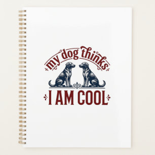 Agenda Citação Engraçada de Cachorro Camisa Vintage Desig