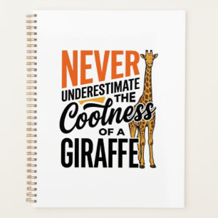 Agenda Citação Engraçada de Girafa Camiseta Vintage Vetor