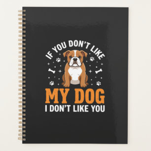 Agenda Citação engraçada do meu cachorro Bulldog