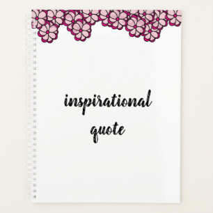 Agenda Citação Inspiradora Flor Rosa