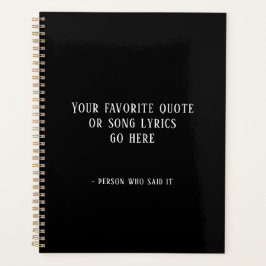 Agenda Citação personalizada ou letra de música