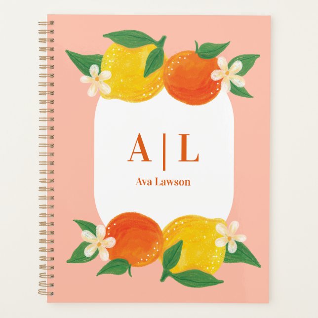 Agenda Citrus Lemon Orange Planner (Frente)