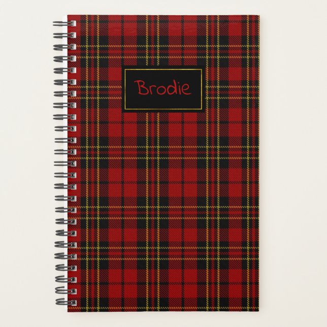 Agenda Clan Brodie Tartan Planner Xadrez (Frente)