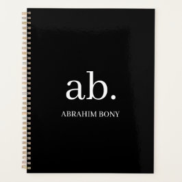 Agenda Classic Black & White Monogram Design