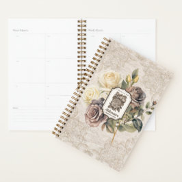 Agenda Classic vintage kraft paper Botanical lace