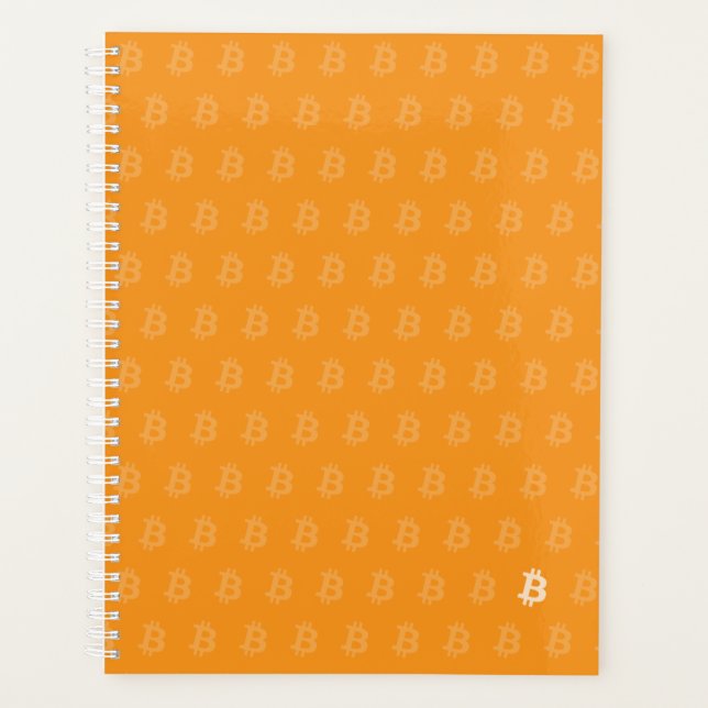 Agenda Clássico Bitcoin Laranja (Frente)