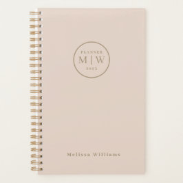 Agenda Clássico Elegante Rosa Mensal Série Semanal