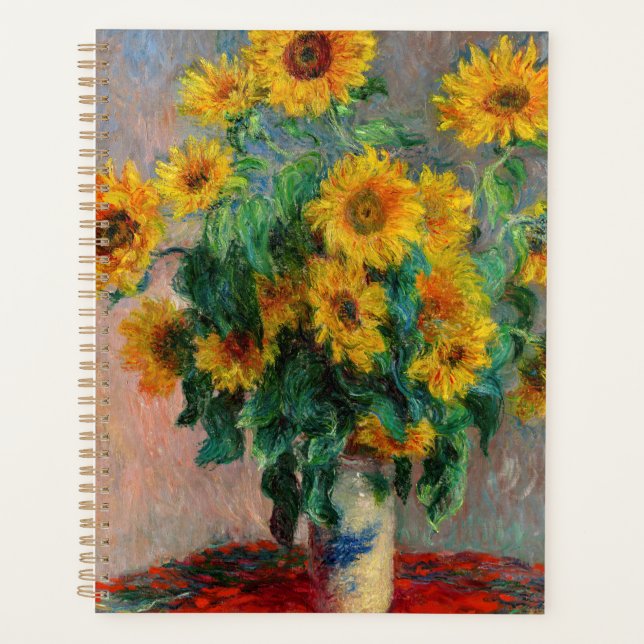 Agenda Claude Monet - Buquê de Sunflower (Frente)