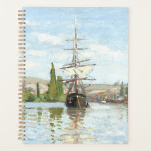 Agenda Claude Monet. Navios a voar no Sena em Rouen