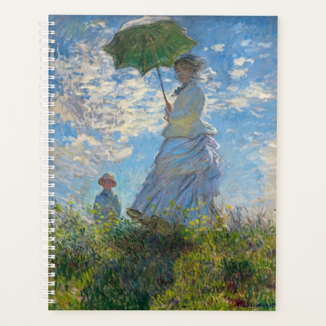 Agenda Claude Monet - O Promenade, Mulher com Parasol (Frente)