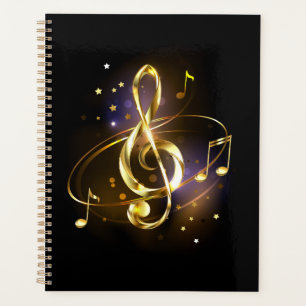 Agenda Clef de Sol de Música Dourado