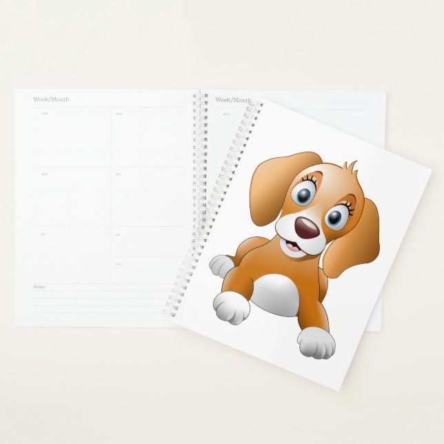 Agenda Cliente de cão castanho (Exibição)