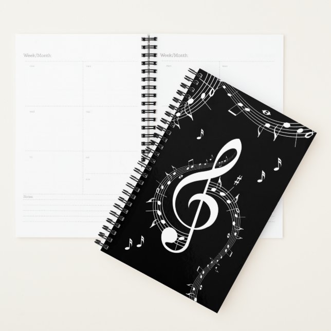 Agenda Climacic G Clef Music Black (Exibição)
