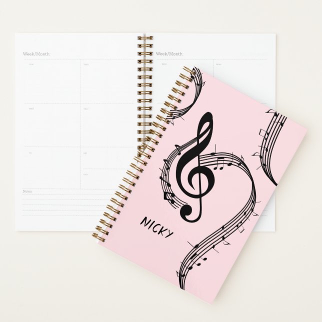 Agenda Climactic G Clef Music Pink (Exibição)