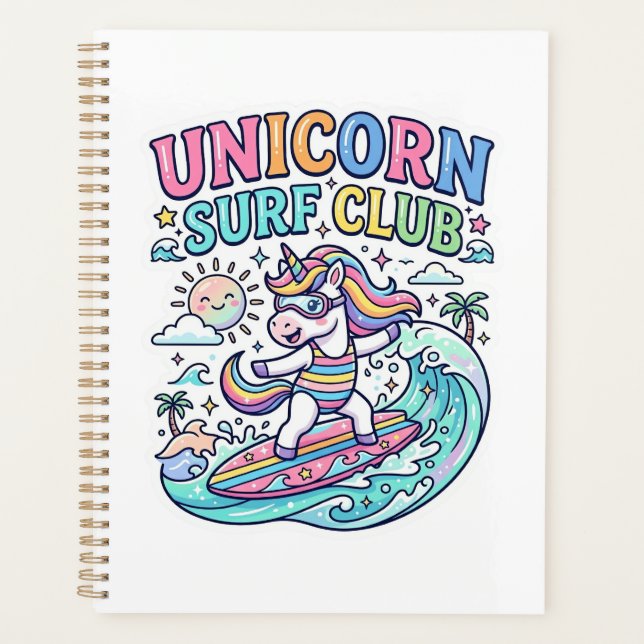 Agenda Clube de Surf Unicórnio (Frente)