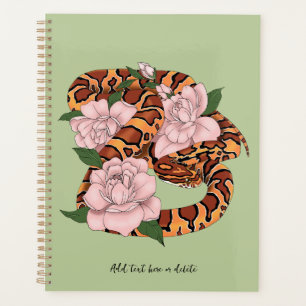 Agenda Cobra cor-de-rosa-milho verde