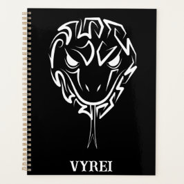 Agenda Cobra de Tribal Negro e Branco