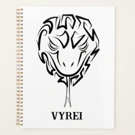 Agenda Cobra de Tribal Negro e Branco