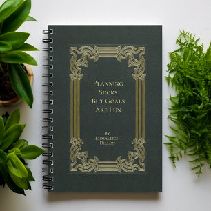 Agenda Cobrir de Livro Verde Oleícola Elegante de Whimsi