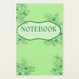 Agenda Cobrir de notebook verde elegante
