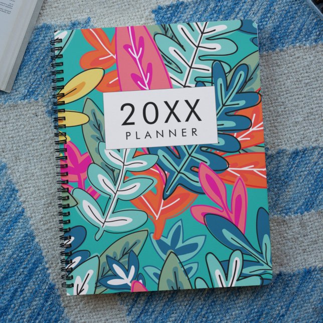 Agenda Cobrir floral moderno semanal e mensal (Criador carregado)