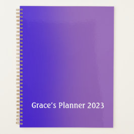 Agenda Cobrir Personalizável Belo Gradiente Roxo