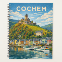 Cochem Alemanha Arte de Viagem Vintage