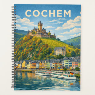 Agenda Cochem Alemanha Arte de Viagem Vintage