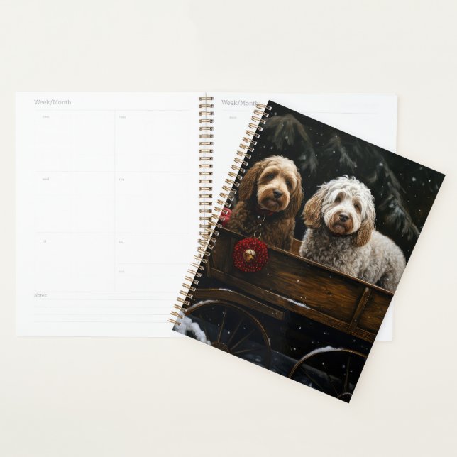 Agenda Cockapoo Trineve Trenó Natal Decoração (Exibição)