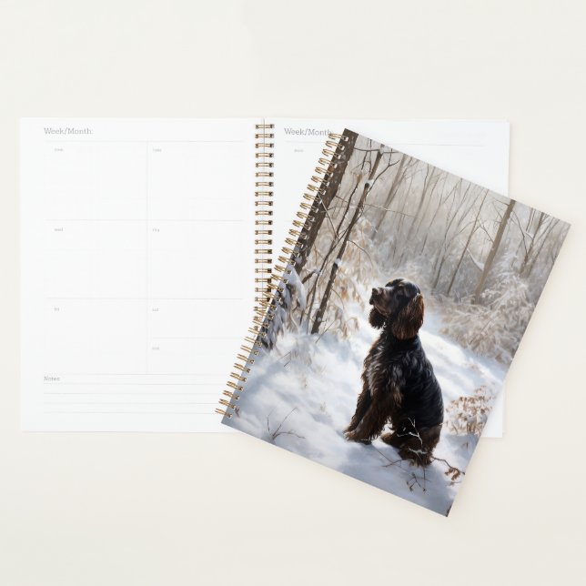Agenda Cocker Spaniel Deixe-o nevar no Natal (Exibição)