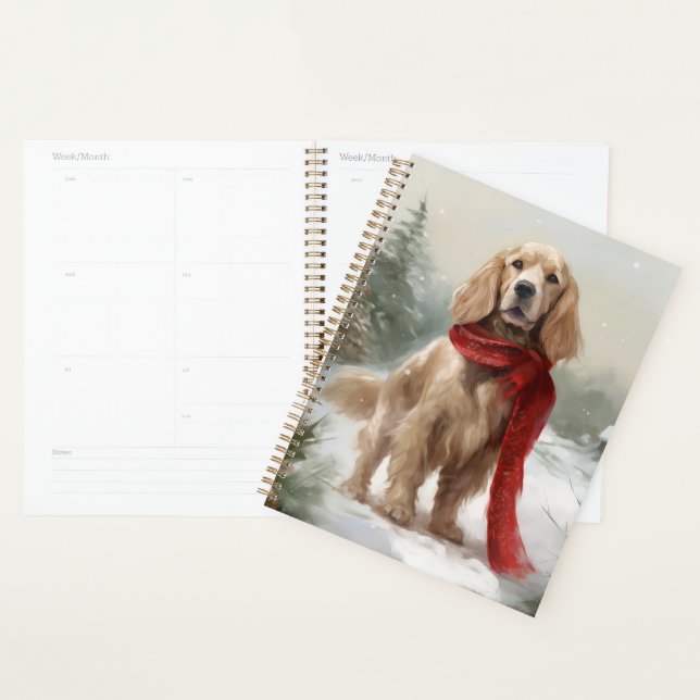 Agenda Cocker Spaniel no Natal na Neve (Exibição)