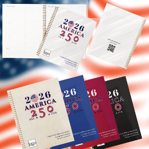 Agenda Código QR Comemorativo America 250 Heritage Cream