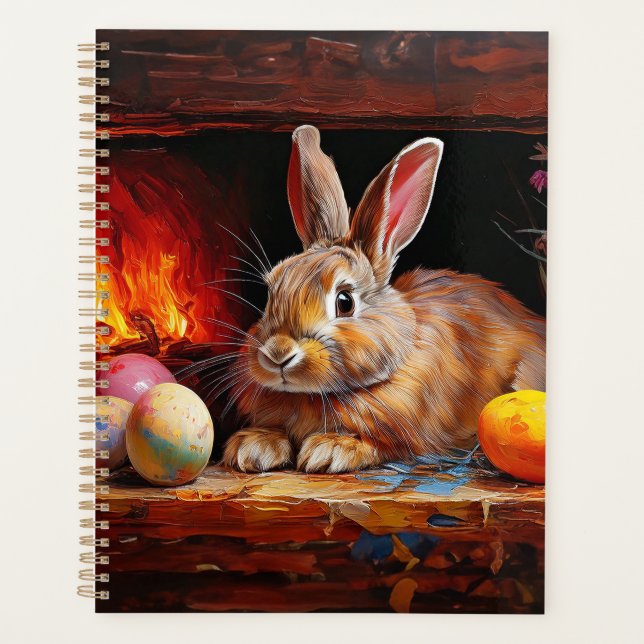 Agenda Coelhinho de Páscoa com ovos de Páscoa (Frente)