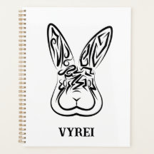 Coelho Tribal Negro e Branco