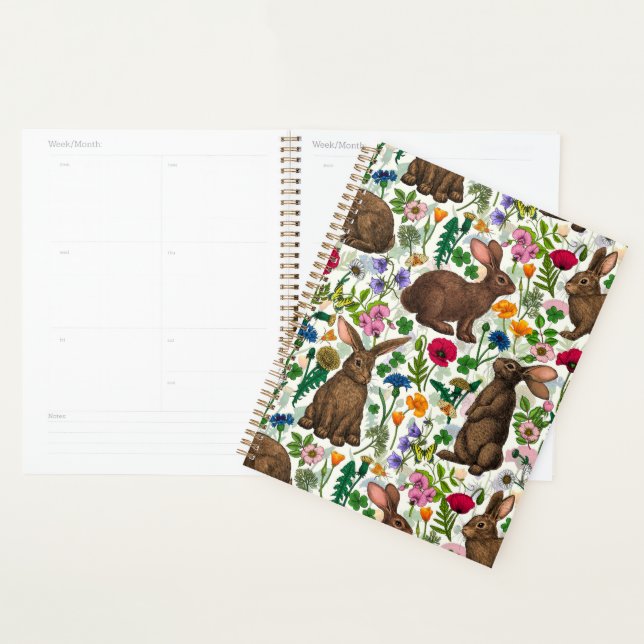 Agenda Coelhos e flores silvestres (Exibição)