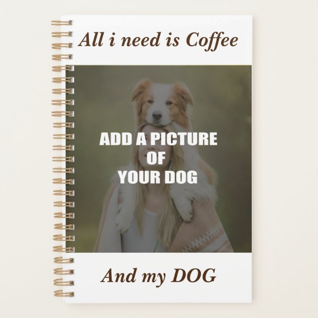 Agenda Coffee and my Dog Throw Pillow (Frente)
