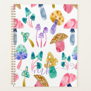 Agenda Cogumelos Aquarela Fofos