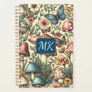 Agenda Cogumelos, borboletas e flores
