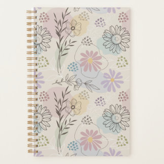 Agenda Colagem de Flores Silvestres Pastel – Geométrico F
