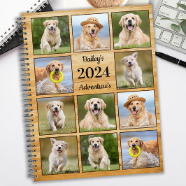 Agenda Colagem de Fotografias de Cães com Diário de Pet R