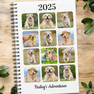 Agenda Colagem de Fotografias de Cães de Diário Pet Per
