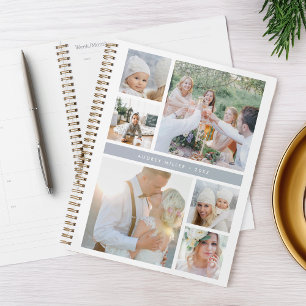 Agenda Colagem de Fotografias de Cinzas Personalizadas