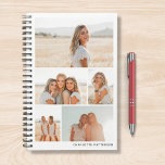 Agenda Colagem de Fotografias Múltiplas Crie a sua<br><div class="desc">Crio de Colagem de Fotos Múltiplas Seu Próprio Planejador Personalizado apresenta uma colagem de fotos de cinco de suas fotos favoritas e personalizado com seu nome ou texto personalizado na tipografia moderna. Famílias e amigos de presentes personalizados perfeitos para aniversários, Natal, Dia de as mães, Dia de os pais, Avós,...</div>
