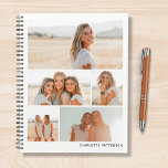Agenda Colagem de Fotografias Múltiplas Crie a sua<br><div class="desc">Crio de Colagem de Fotos Múltiplas Seu Próprio Planejador Personalizado apresenta uma colagem de fotos de cinco de suas fotos favoritas e personalizado com seu nome ou texto personalizado na tipografia moderna. Famílias e amigos de presentes personalizados perfeitos para aniversários, Natal, Dia de as mães, Dia de os pais, Avós,...</div>