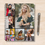 Agenda Colagem de Fotografias Múltiplas Simples Personali<br><div class="desc">Multi Photo Collage Simple Modern Personalized Planner apresenta uma colagem de fotos de nove de suas fotos favoritas e personalizado com seu nome ou texto personalizado na tipografia moderna. Famílias e amigos de presentes personalizados perfeitos para aniversários, Natal, Dia de as mães, Dia de os pais, Avós, irmão, irmã, melhor...</div>