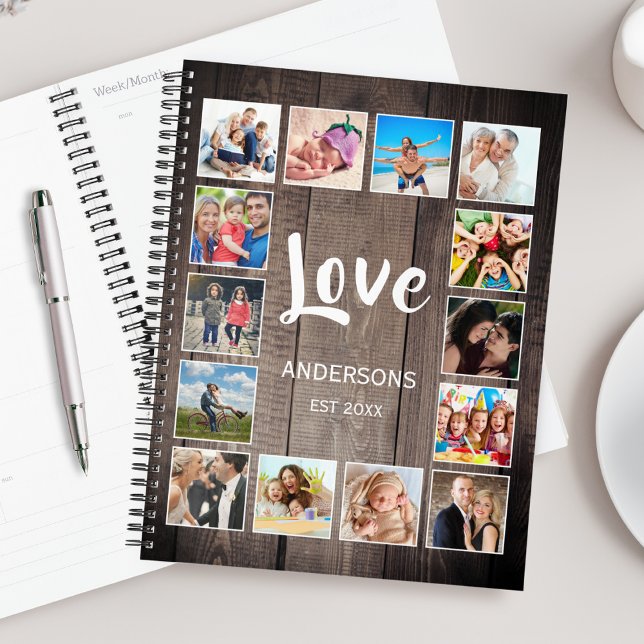 Agenda Colagem de Fotografias Personalizada Farmhouse Rus (Criador carregado)