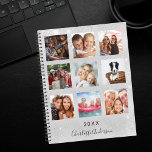 Agenda Colagem de fotos da família de relva monograma 202<br><div class="desc">Faça sua própria colagem de fotos da família como um presente para sua mãe, esposa ou você mesmo. Use quatro, 9 das suas fotos favoritas de sua família, amigos, destino de viagem de sonho ou animal de estimação! Personalize e adicione um nome e um ano. O nome é escrito com...</div>