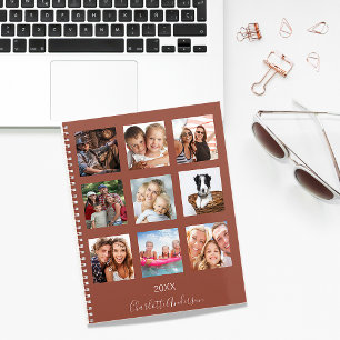 Agenda Colagem de fotos da família, script do nome do ter